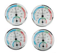 Premium Analogue Thermo Hygrometer for Easy Room Climate Control Temperature and Humidity Display (4pcs)