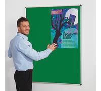 Premium Anti-Fade Felt Noticeboard Green |150 x 120cm - Aluminium Frame & Fixings, 5 Colours to Choose from