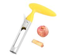 Premium Apple Corer, Stainless Steel Fruit Corer, Washable Easy to Use Durable Portable Stainless Steel Apple Corer Remover for Apple and Pear (Yellow)