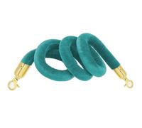 Premium Apricot Velvet Rope - 13ft Grey Queue Barrier with Silver Clasps for Crowd Control, Perfect for Theaters, Events & Grand Openings, Customizable Colors Available