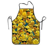 Premium Apron Rubber Duck Painting Cooking Apron Adjustable Art Apron Novelty Bib Apron For Baking Bbq