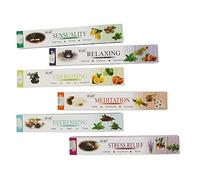 Premium Aroma Incense Sticks - Relaxing, Stress Relief, Meditation, Refreshing, Sensuality and Energising - 120 Sticks (6 Packs x 20 Sticks)