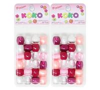 Premium Around 48 PC 18x15 mm X Large Premium Wholesale Pony Beads, Bracelet Cool Beads, Beads for Hair Braids, Beads for Kids Crafts, Plastic Beads, Hair Beads for Braids for Girls (Burgendy)