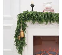 Premium Artificial Cedar Garland with Extra Full Foliage, NorfolkPine Garlands, Ultra-Thick Pine Garland for Holiday, Fireplace, Available in 3 Sizes (4.9FT/5.9FT/8.8FT) for Indoor & Outdoor Use