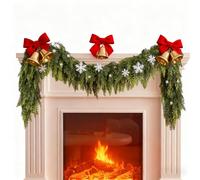 Premium Artificial Cedar Garland with Extra Full Foliage, NorfolkPine Garlands, Ultra-Thick Pine Garland for Holiday, Fireplace, Available in 3 Sizes (4.9FT/5.9FT/8.8FT) for Indoor & Outdoor Use