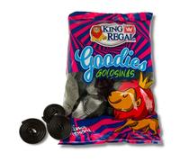 Premium Artisanal Assorted Sweets - Liquorice, Soft, Fruity & Fizzy Bulk Pack by King Regal (Liquorice Wheels, 1KG)