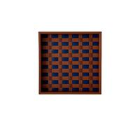 Premium Artisanal Checker Weave Leather Tray Modern Storage Solution for Countertop Coffee Table Display Premium Leather Dining Table Accessory