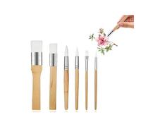 Premium Artist Paint Brush Set - 6 Wooden Brushes for Acrylic, Watercolor, and Oil Painting, Thin, Craft, Gouache, and Watercolour Brushes for Fine Detail Artwork