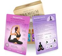 Premium Asana Moon Yoga Cards - 120 Pose Deck with Sequencing and Sanskrit Names - Unique Yoga Gift for Women or Any Lover