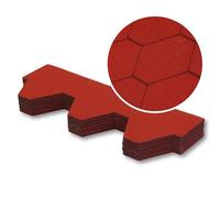 Premium Asphalt Roof Shingles, 25 Pcs Covers 32.2 sqft (3 sqm) - Red Hexagonal Shape Design Felt Shingles 31.5 in x 12.4 in (80 x 31.5 cm) Weather Resistant & Heavy-Duty Roofing Felt