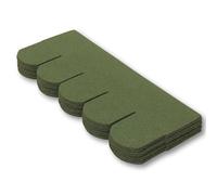 Premium Asphalt Roof Shingles - 25 Pieces / 3 sqm | Green Fish Scales Design Felt Shingles 31.5 in x 12.4 in (80 x 31.5 cm) Weather Resistant & Heavy-Duty Roofing Felt