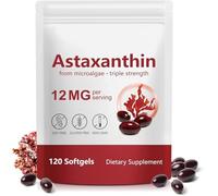 Premium Astaxanthin 12mg 120 Softgels - High Potency Natural Antioxidant Supplement | Microalgae Source, Non-GMO, Gluten & Soy Free | Supports Eye, Joint, Skin, Brain & Heart Health