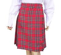 Premium Authentic Scottish Ladies 22 Inch Tartan Kilt - Perfect for Formal and Casual Occasions - Durable and Comfortable - Made Tartan Fabric in Scotland (Royal Stewart, Size 16)