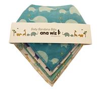 Premium Baby Bandana Bibs, 100% Organic Cotton, Set of 5 Unique Designs (Boys Set)