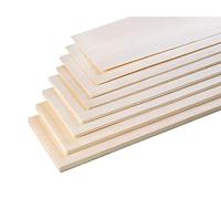 Premium Balsa Wood Sheets for Modeling, 4pcs 5 X 100 X 500mm DIY Craft Model Wooden Plates 5mm Thickness Special for Aircraft, Ship, House Making