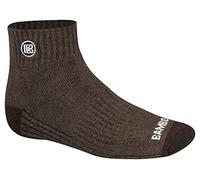 Premium Bamboo Crew Work Socks- Quarter High Moisture Wicking, Odor Eliminating, Brown Tweed 3 Pair, X-Large