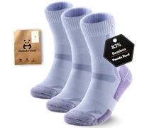 Premium Bamboo Outdoor Walking Socks | Anti-Blister Warm and Breathable Socks for Work or Hiking | Unisex Men and Women | 3 Pack UK | Lavender | 4-8