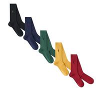 Premium Bamboo Ribbed Dress Seamless Socks | Moisture-Wicking, Antibacterial, and Breathable | 200 Needle Count Premium Construction | UK Size 7-12 | 5 Pairs | Mixed Colours