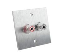 Premium Banana Wall Plate God-Plated in Aluminum Alloy Connectors Banana Plug Binding Post Wall Plate Surrounding Sound Electronical Connector Kit Electronical Connector