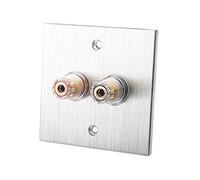 Premium Banana Wall Plate God-Plated in Aluminum Alloy Connectors Banana Plug Binding Post Wall Plate Surrounding Sound Electronical Connector Kit Electronical Connector