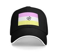 Premium Baseball Cap Double Pride Flag LGBTQ Plain Hat Unisex Sandwich Cap for Running Golf Travel