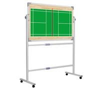 Premium Basketball Coaches Clipboard, Large Soccer Magnet Lineup Coaching Strategy Tactics Board, with Stand and Universal Wheels, for Strategy Planning(Badminton)