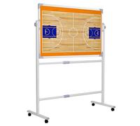 Premium Basketball Coaches Clipboard, Large Soccer Magnet Lineup Coaching Strategy Tactics Board, with Stand and Universal Wheels, for Strategy Planning(Basketball)