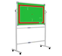Premium Basketball Coaches Clipboard, Large Soccer Magnet Lineup Coaching Strategy Tactics Board, with Stand and Universal Wheels, for Strategy Planning(Gateball)