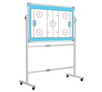 Premium Basketball Coaches Clipboard, Large Soccer Magnet Lineup Coaching Strategy Tactics Board, with Stand and Universal Wheels, for Strategy Planning(Ice Hockey)