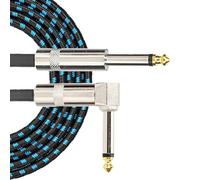 Premium Bass Amplifiers Cable Flexible Right Angles Plugs Aluminum Braide AntiInterference For Live Shows Cable