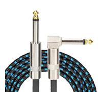 Premium Bass Amplifiers Cable Flexible Right Angles Plugs Aluminum Braide AntiInterference For Live Shows Cable