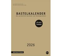 Premium-Bastelkalender gold A4 2026: Blanko-Kalender zum Basteln und Bemalen mit extra Titelblatt für eine persönliche Gestaltung. Foto- und Bastelkalender 2026.
