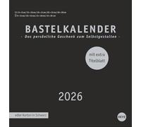 Premium-Bastelkalender schwarz groß 2026: Blanko-Kalender zum Basteln mit extra Titelblatt für eine persönliche Gestaltung. Foto- und Bastelkalender 2026.