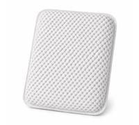 Premium Bath Pillow for Bathtub - Waterproof Non-Slip Spa Headrest with 8 Suction Cups - Soft Neck & Back Support Cushion for Home Spa (White)