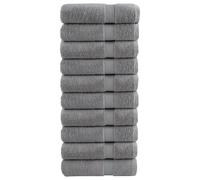 Premium Bath Towels "SOLUND" 10 pcs Grey 100x150 cm 600 gsm