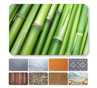 Premium bathroom mat with revolutionary diatomaceous earth layer, ultra absorbent and quick drying, non-slip natural rubber base, 40 x 60 cm, stylish designs (bamboo)