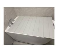 Premium bathtub tray with foldable lid - waterproof PVC, durable dustproof insulation, large dimensions 80 x 180 x 0.6 cm, elegant white design for ultimate relaxation.