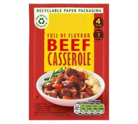 Premium Beef Casserole Recipe Mix, Pack of 3, Quick Preparation, No Artificial Colours, Suitable for Vegans, with Creamy Mashed Potato Serving Suggestion, 40g Each