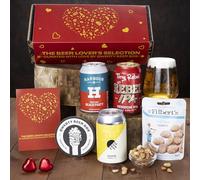 Premium Beer Lover's Craft Beer Gift Pack - 3x330ml Craft Beer Cans Including IPA and other Pale Ales, Bespoke Branded Glass and Delicious snacks