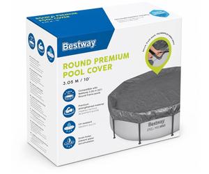 Premium Bestway 10ft Round Pool Cover Heavy Duty UV Resistant Windproof All Prot