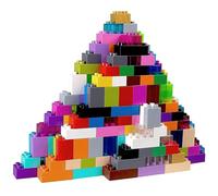 Premium Big Bricks Age 3+ 24 Color Solid and Clear Basic Builder Set - 108 Pack - Large Pegs Compatible with LEGO DUPLO Blocks | Compataible with LEGO DUPLO Baseplates - Large Pegs Only