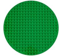 Premium Big Briks Green 12.5" Diameter Circle Stackable Baseplate - Compatible with LEGO DUPLO Baseplates | COmpatible with DUPLO Bricks - Large Pegs Only