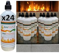 Premium Bioethanol Fuel (24 Litres) for Fireplaces, Fire Pits, Burners - High Purity Clean Burning Liquid Fuel for Indoor & Outdoor use | biofirefuel