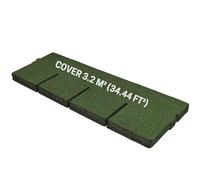 Premium Bitumen Roof Felt Shingles - 20 pcs / 34.44 ft² (3.2 m²), 39.37’’ x 13.39’’ (100cm x 34cm), Asphalt Roof Shingles for Shed - Weather Resistant & Heavy Duty Roofing Tiles - Green Colour