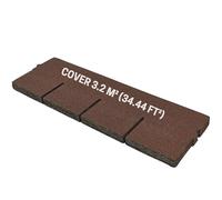 Premium Bitumen Roof Felt Shingles - 20 pcs / 34.44 ft² (3.2 m²), 39.37’’ x 13.39’’ (100cm x 34cm), Asphalt Roof Shingles for Shed - Weather Resistant & Heavy Duty Roofing Tiles - Brown Colour