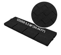 Premium Bitumen Roof Felt Shingles Heavy Duty Asphalt Roof Shingles 100cm x 34cm (20 Pcs) Novecrafto Black One Size