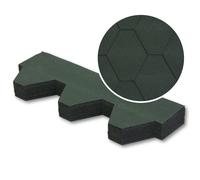 Premium Bitumen Roof Felt Shingles Heavy Duty Hexagonal Asphalt Roof Shingles 80x31.5cm (25 Pcs) Novecrafto Green One Size