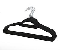 Premium Black 50 pack thin velvet space saving non-slip coat hangers