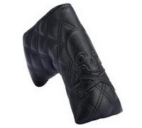 Premium Black Blade Golf Putter Club Headcover Skull and Crossbones Magneitc Closure Golf Head Cover