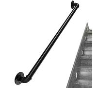 Premium Black Cast Iron Easy Inll Outdoor Railing with Kit 50CM WallMounted Corridor Support il.